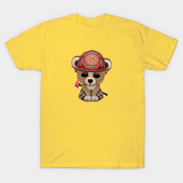 Cute Baby Bear Firefighter T-Shirt by jeffbartels